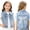 Blue, variant on YUANxueke Girls Denim Vest Sleeveless Button Down Collared Waistcoat Tops Casual Autumn Fashion Outwear for 18M-14Y