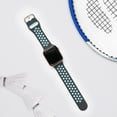 thumbnail image 6 of WFEAGL Silicone Apple Watch Band Sport Strap with Air Hole 38mm 40mm 41mm Grey Cyan, 6 of 8