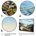 thumbnail image 3 of Designart "Summer Peaks Pastoral Green Mountain Serenity I" Landscapes Floater Framed Canvas Art Print, 3 of 7