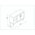 thumbnail image 2 of Manhattan Comfort Amsterdam 4-Shelf Engineered Wood Sideboard in White, 2 of 5