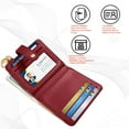 thumbnail image 4 of Kabuer Women's Slim Wallet, Credit Card Holder with Keychain, ID Window, Leather, 4 of 7