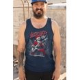 thumbnail image 4 of Sleigher World Tour Tank Top Santa Claus Skeleton Rock and Roll Legend Guitar Band Christmas Tree Xmas Men's Top, 4 of 7