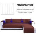 thumbnail image 3 of L Shape Sofa Slipcover Reversible Sectional Couch Cover Chaise Lounge Cover Furniture Protector Cover,Large Size,Brown, 3 of 10