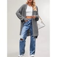 thumbnail image 4 of Women's Long Cardigan Sweaters Open Front Oversized Duster for Women Gray L, 4 of 10