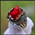 thumbnail image 1 of Anillos de sello turco hechos a mano Retro para hombres, anillo tallado de Color plateado antiguo, incrustaciones místicas de circón, nuevo anillo de motorista Punk, 1 of 4