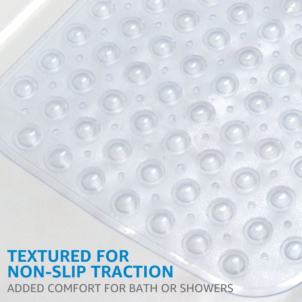 SlipX Solutions Extra Long Vinyl Bath Mat - Red