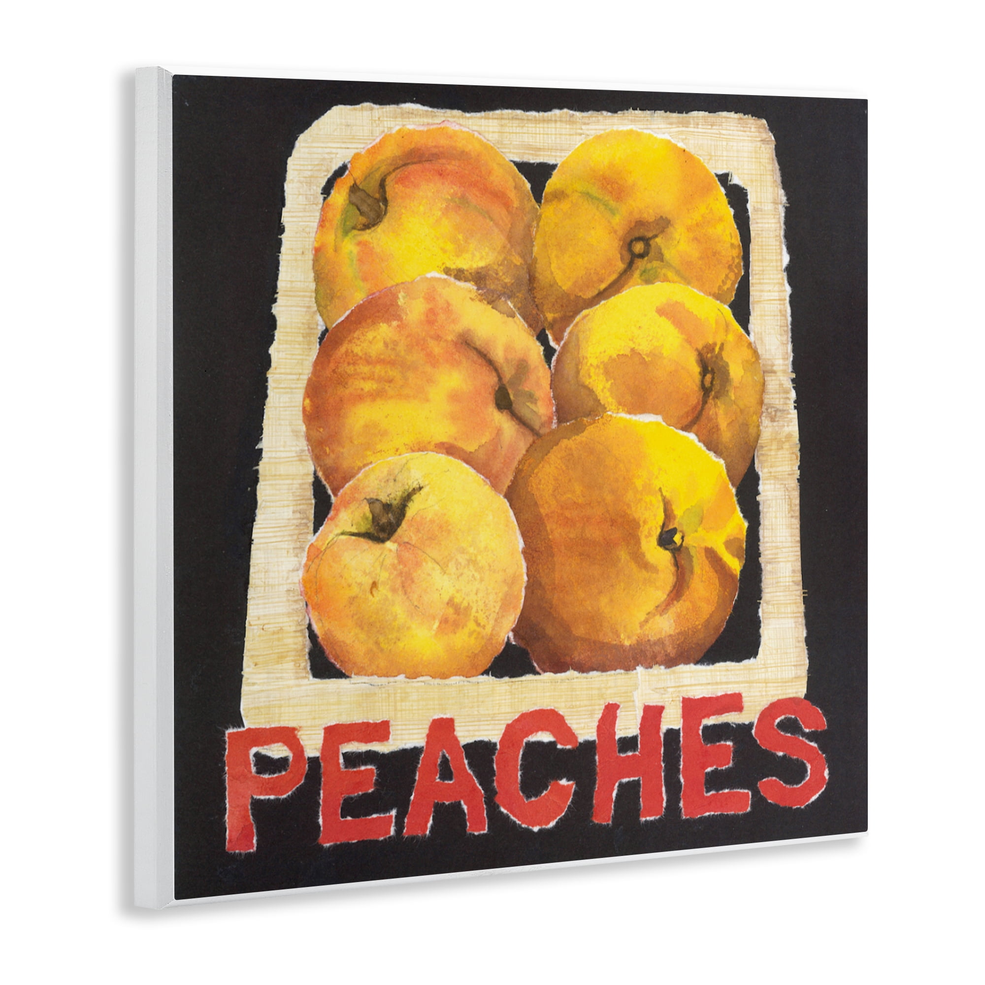 Stupell Industries Collaged Garden Peaches Wall Plaque Art, design by Nancy Overton