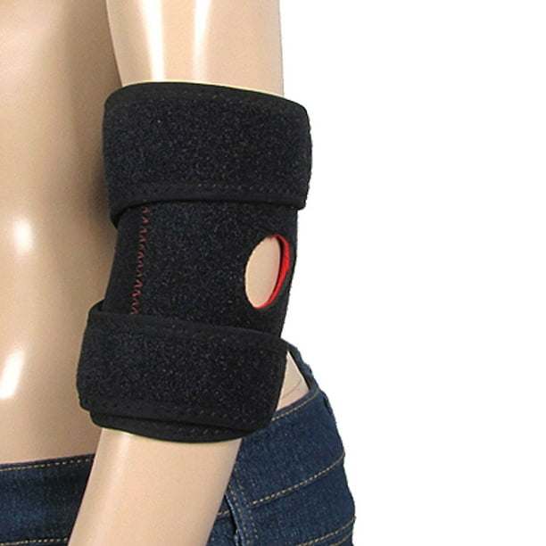 Enhanced Neoprene Sports Elbow Pads Brace Support Wrap Black Size XL