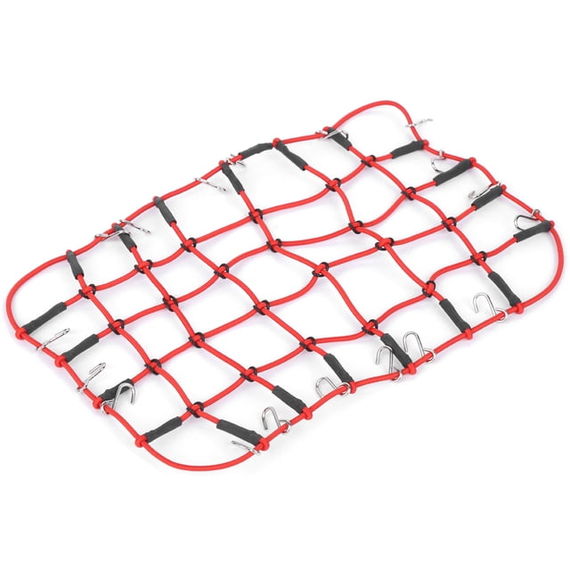 Porte-bagages Élastique Filet Extensible Accessoire Pratique 1 8 1 10 RC Crawler Noir Rouge 25x15cm