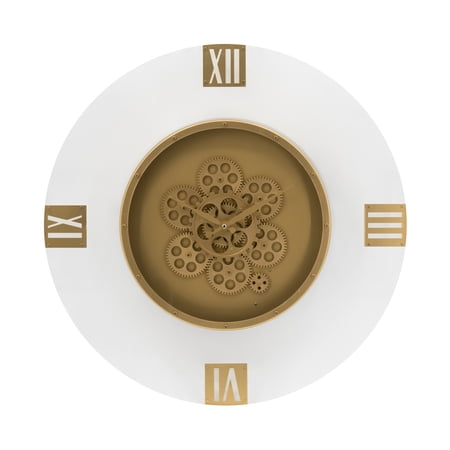 Acrylic Gears Wall Clock - 23.5Dia. - Gold
