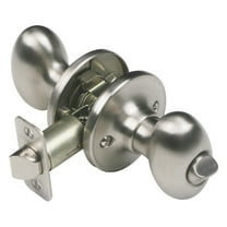 Design House Egg Satin Nickel Privacy Bed and Bath Door Knob