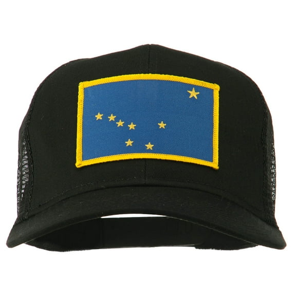 Alaska State Flag Patched Mesh Cap - Black OSFM