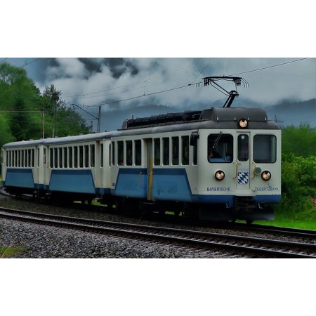 Rail Transportation Set - LAMINATED POSTER Transport Zugspitze Railway Train Rail Traffic Poster Print 24x16 Adhesive Decal