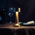 thumbnail image 4 of Gold Mushroom Lámpara de mesa Led recargable, Sensor táctil, luz de escritorio, dormitorio, restaurante, Bar, decoración, 4 of 4