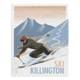thumbnail image 2 of Killington, Vermont, Downhill Skier, Lithograph (1000 Piece Puzzle, Size 19x27, Challenging Jigsaw Puzzle for Adults and Family, Made in USA), 2 of 4