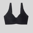 thumbnail image 6 of Ovbmpzd Triangle Bras for Women Wireless Seamless Push Up Bra Black Padded Smoothing Bra for Women, 6 of 6