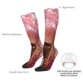 thumbnail image 3 of Goofa Makeup Brush on Pink Glitter Pattern Adult Stockings, Color-Block Knee High Socks, Comfortable and Breathable, Soft and Stretchable, Sports, and Decoration, 3 of 5