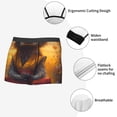 thumbnail image 3 of Vsdgher Sunset Flower Meditating Raccoon Pattern Men's Boxer Brief Underwear,Soft Funny Underwear for Men-Medium, 3 of 5