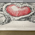 thumbnail image 6 of Ambesonne Cartoon Place Mats Set of 4, Detailed Teddy Bear, Standard Size, Red Black White, 6 of 6