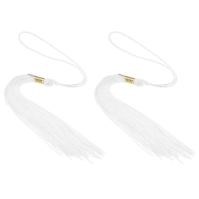 Unique Bargains Tassel Graduation, Graduation Cap Tassel for Graduation Cap Decorate Tassel Charm, White 2Pack