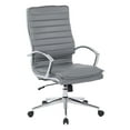 thumbnail image 4 of Office Star Products High Back Manager's Faux Leather Chair in Charcoal with Chrome Base, 4 of 5