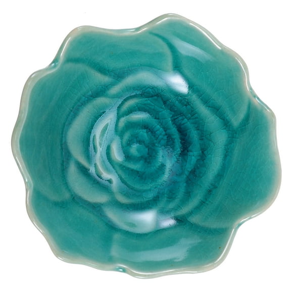 IDEANATEGRATE Ceramic Plate Small Ceramic Bowl Blue 1Pc Aromatherapy