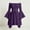 Purple-11, variant on Nugftut Womens Dress Batwing Long Sleeve Halloween Victorian Party Dress with Lace-Up Waist and Tiered Ruffle Hem Wedding Guest Dresses