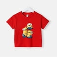 thumbnail image 3 of Camiseta de verano 100 % algodón para adolescentes, camisetas para niños con estampado sencillo de Minions de dibujos animados, camisetas de cuello redondo para bebés, ropa de manga corta para niños y, 3 of 5