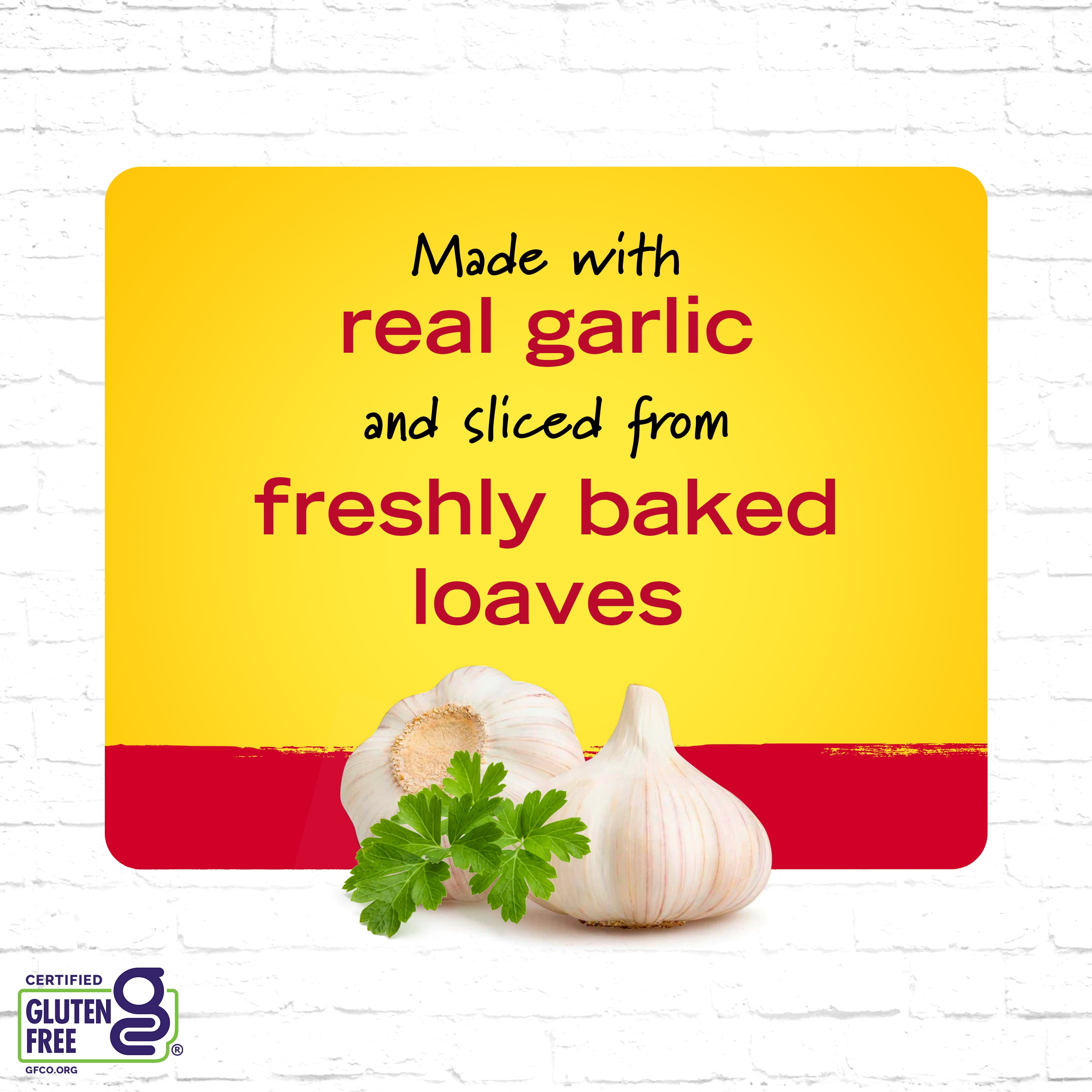 New York Bakery Gluten Free Real Garlic Texas Toast, 11.5 oz (6 Count), Frozen