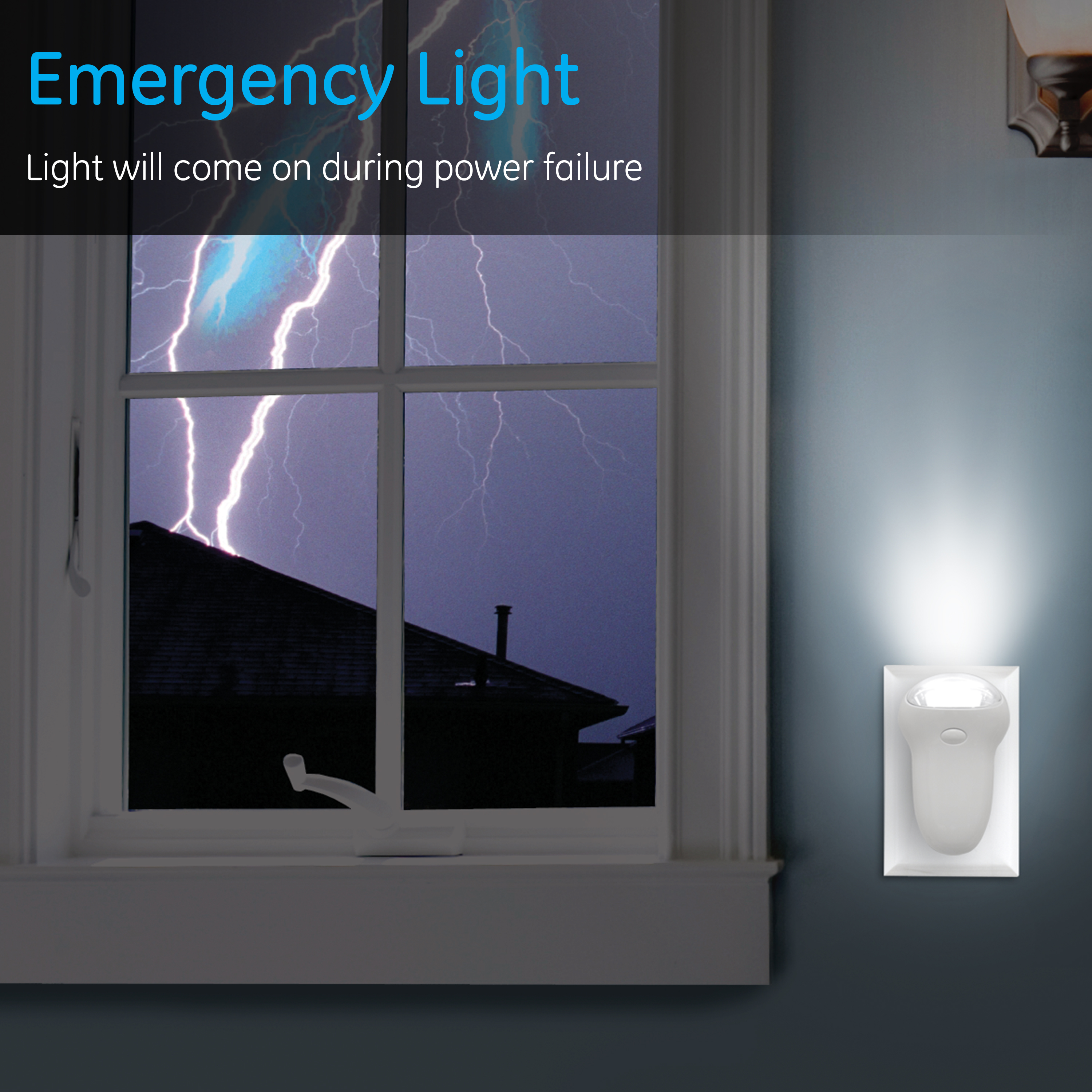 GE 3-in-1 Rechargeable LED Power Failure Night Light, White photo 5
