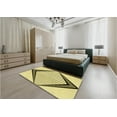 thumbnail image 5 of Ahgly Company Machine Washable Indoor Square Transitional Sun Yellow Area Rugs, 6' Square, 5 of 7
