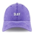 thumbnail image 1 of Trendy Apparel Shop Slay Embroidered Pigment Dyed Unstructured Cap, 1 of 2