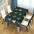 thumbnail image 4 of Yayeee Tablecloths 54" x 54" Rectangle Wrinkle Resistant Party Table Cover, Beige Christmas Trees, 4 of 8