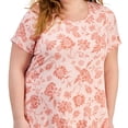 thumbnail image 2 of JM Collection Plus Size Floral Print Short-Sleeve Top – Rose Tint Combo, 0X, 2 of 3