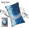thumbnail image 6 of Honeii Blue Glitter Sparkles Print Pillow Cases,Plush Throw Pillow Covers,Decorative Pillowcase for Sofa, Couch, Living Room-20"x30", 6 of 6
