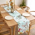 thumbnail image 3 of Table Runner 72 Inches Long for Kitchen Dining, Easter Dresser Scarf Farmhouse, Dining Table Decorations for Wedding/Parties, Spring Watercolor Bunny Eggs Tulip Flower Plant 14 x 72 In, 3 of 8