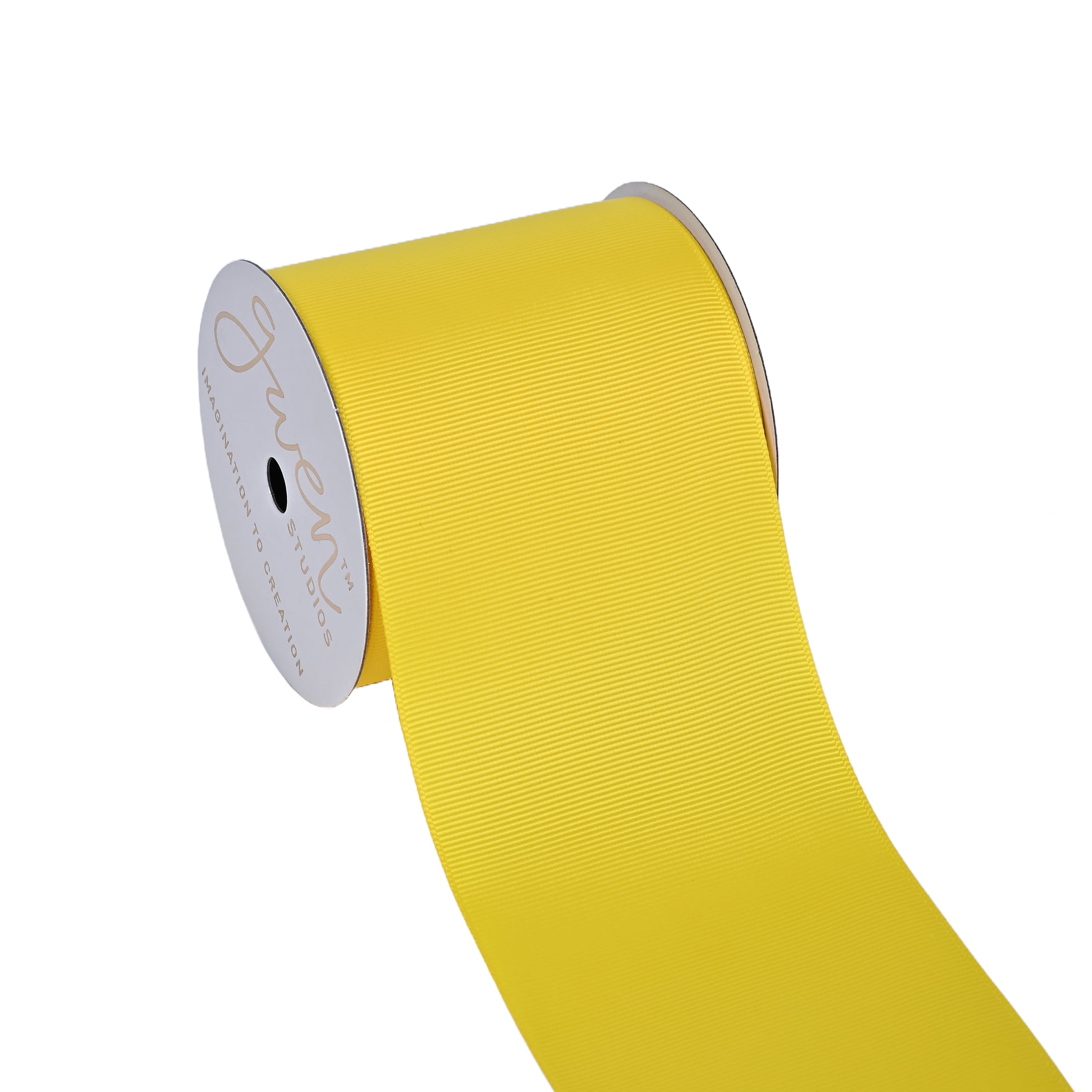 Gwen Studios 3" Yellow Maize Grosgrain Ribbon, 3 yards