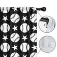 thumbnail image 4 of Blackout Kids Curtains,Black White Baseball Stars Pattern Childrens Insulated Curtains Set Of 2,Bedroom Essentials,Toddler Room Decor 52"x63", 4 of 5