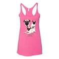 thumbnail image 2 of If It's Not a Pug It's Just a Dog Gift | Womens Dog Lover Premium Tri-Blend Racerback Tank Top, Vintage Pink, X-Large, 2 of 3