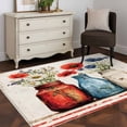 thumbnail image 4 of Butterfly Flowers in Vase Area&nbsp;Rug 3x5ft Spring Floral Retro Texture Non-Slip&nbsp;Washable Square&nbsp;Rugs Soft Felt Indoor Floor Mat for Bedroom Kitchen Living Room Bathroom, 4 of 9