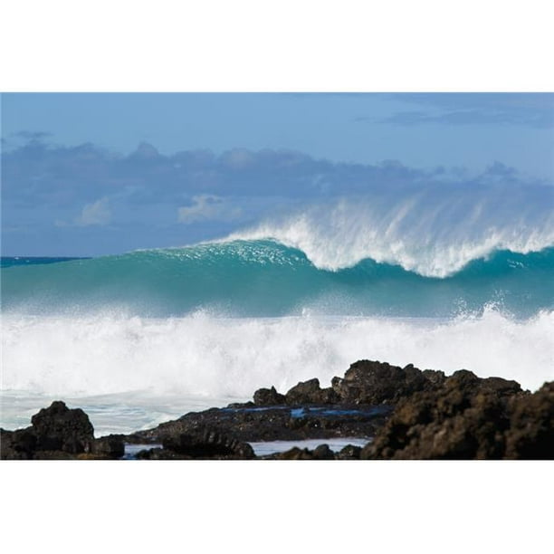 Design Pics DPI2215930 Hawaï Maui Laperouse Belle Vague Bleue de l'Océan Affiche Impression, 19 x 12