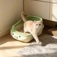thumbnail image 5 of Top Entry Cat Litter Box with High Sides and Litter Scoop, Anti-Spill Large Capacity Covered Pan for Odor Control, Suitable for Large or Obese Cats, White, 5 of 6
