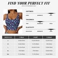 thumbnail image 5 of Daiia Blue Skull Flower Printed Women's Sports Bra, Breathable Activewear Bra with U-Back Design and Removable Pads, Comfortable and Supportive for Yoga, Workout-Large, 5 of 8