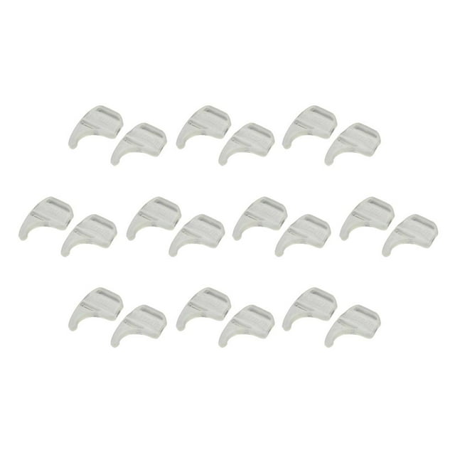 10 pares de cómodos soportes antideslizantes de silicona para , accesorios, para Blanco shamjiam Anteojos Ganchos de punta de templo