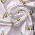 thumbnail image 5 of Ambesonne Cartoon Valance Pack of 2, Pastel Smiling Bees, 42"X18", Pale Pink and Multicolor, 5 of 5