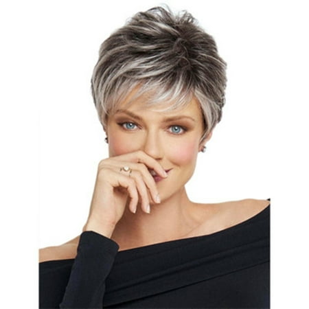 High-temperature Synthetic Fiber Small Curly Matte Wigs for The Light-curves Natural Short Hair