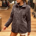 thumbnail image 5 of Wowcloth Woman's Coral Fleece Jacket, Long Sleeve with Front Zipper, Thermal Insulated for Casual Outdoor and Daily Wear, 5 of 9