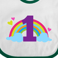 thumbnail image 4 of Inktastic 1st Birthday Rainbow Girls Baby Bib, 4 of 4