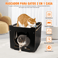 thumbnail image 2 of Casa Para Mascotas Pequeñas De Madera Trixter Tipo Cueva Con Hamaca Xtellar negro, 2 of 4