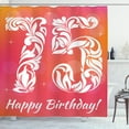 thumbnail image 1 of Ambesonne Floral Shower Curtain, 75 Swirls, 69"Wx84"L, Pink Orange and White, 1 of 3